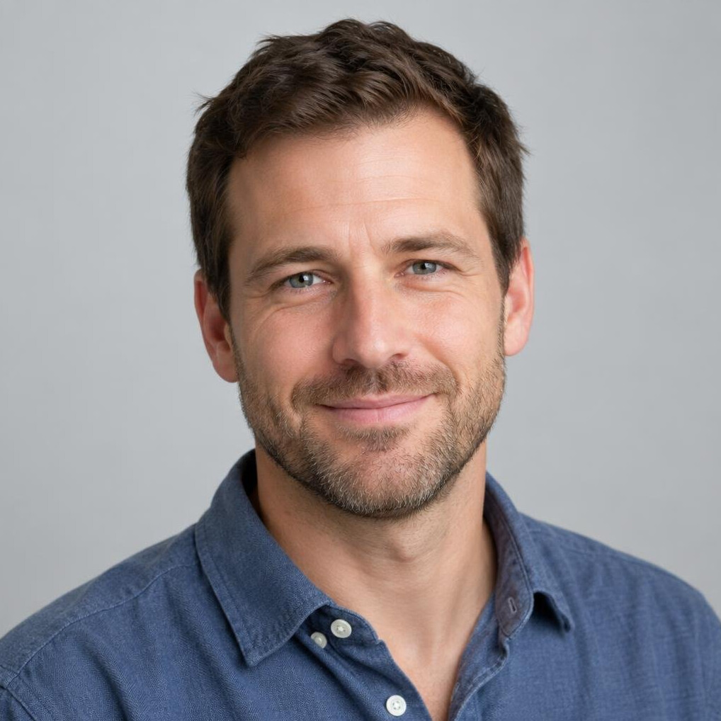 Portrait of a smiling man in a casual shirt